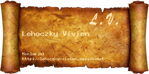 Lehoczky Vivien névjegykártya