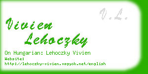 vivien lehoczky business card